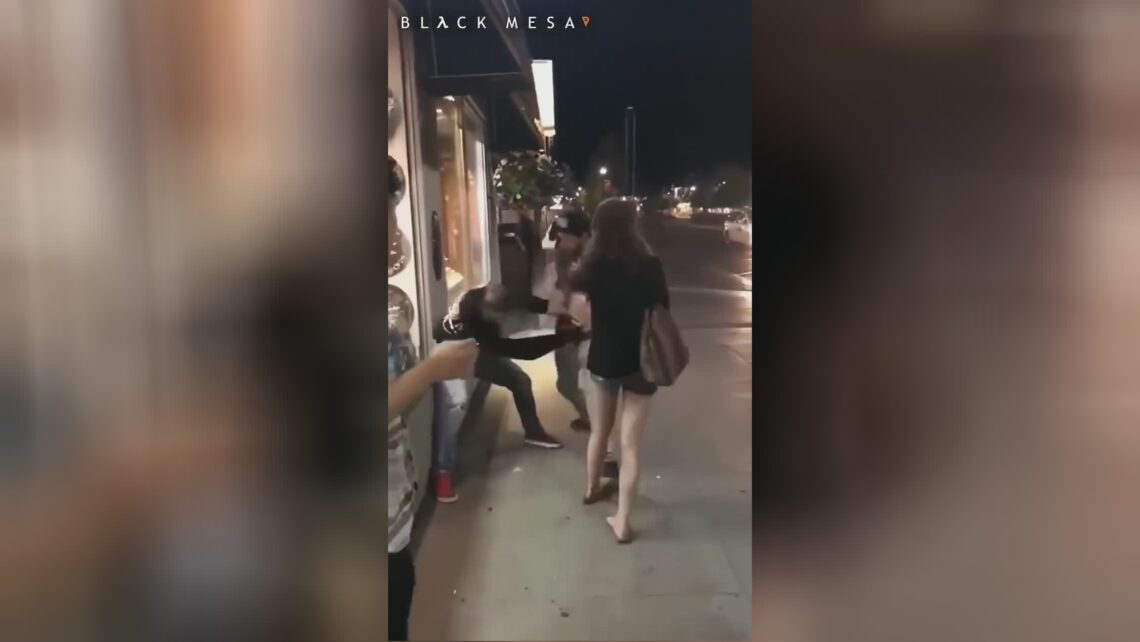 Antifa girly guy receives face adjusted
