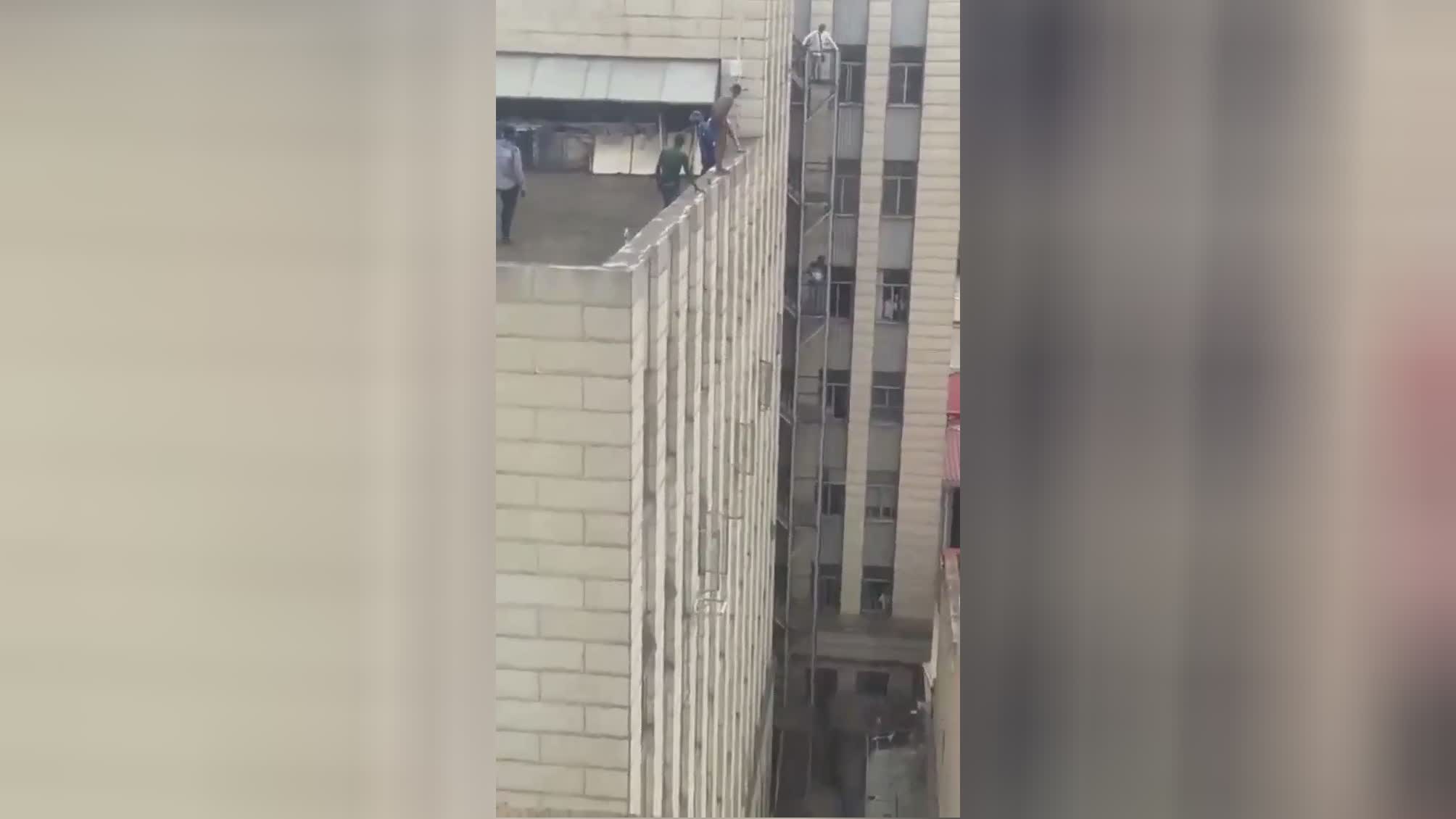 Simpleton could not be stopped from hopping from the 7th floor