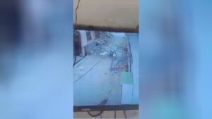 A block fell on a male's head