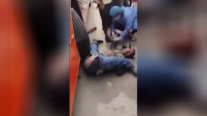 A guy was actually run over by a bus and broke asunder