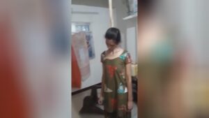 A mannequin hung up in the stitching center results