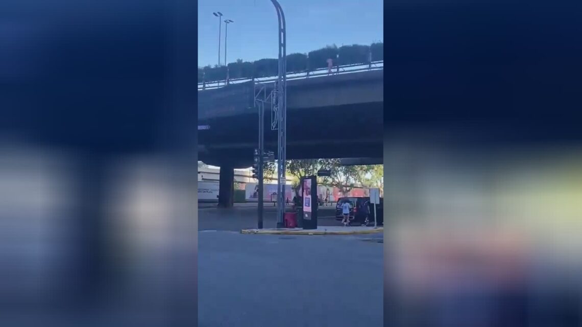 A naked male crashed towards his death falling off a link