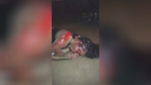 Man was gotten rid of by a cow walking on the roadway