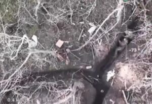 Grenade falling into a trench