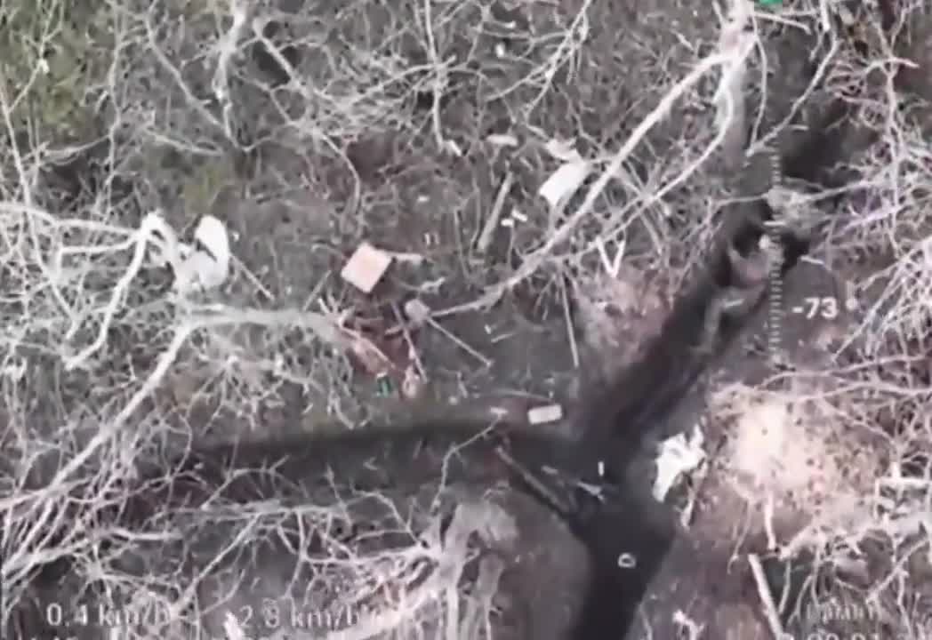 Grenade falling into a trench