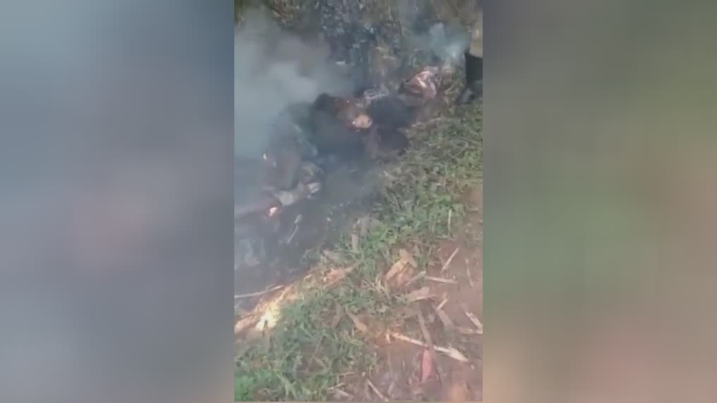 Rapist beaten & burned to death