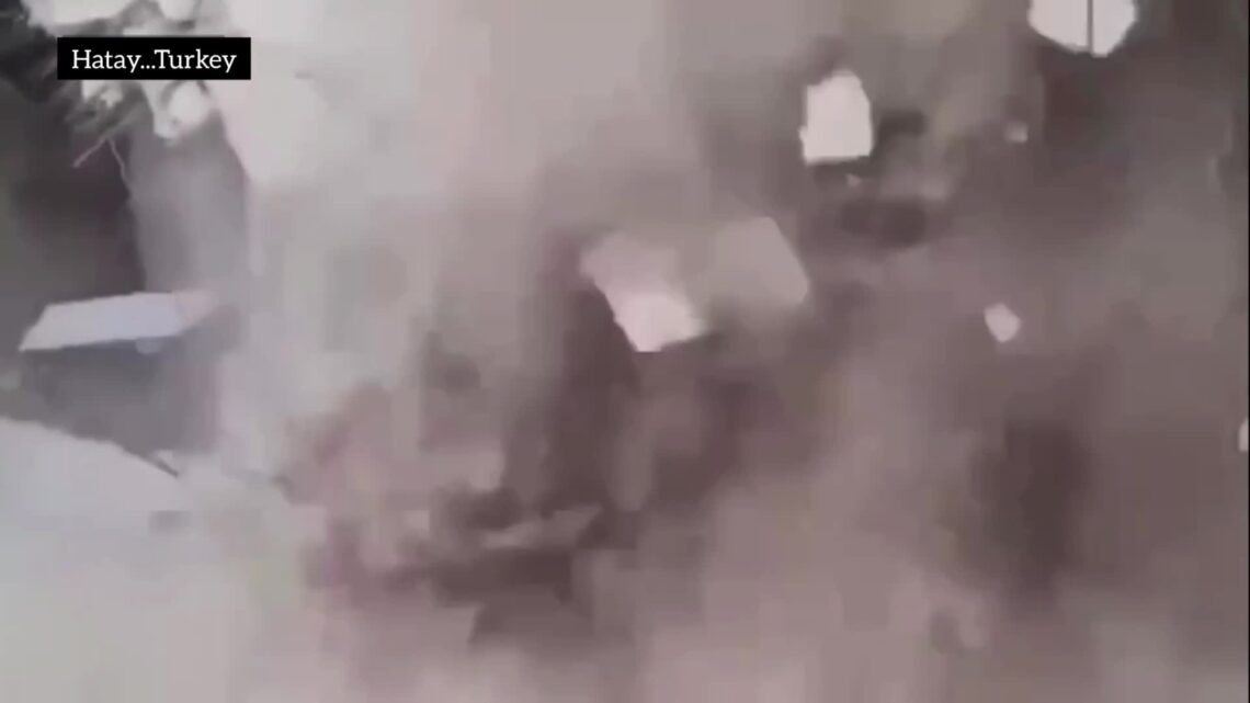 Rescuers are actually squashed by an already fallen down structure in turkey