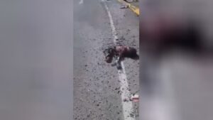 Horrible incident many torn bodies scattered along the street