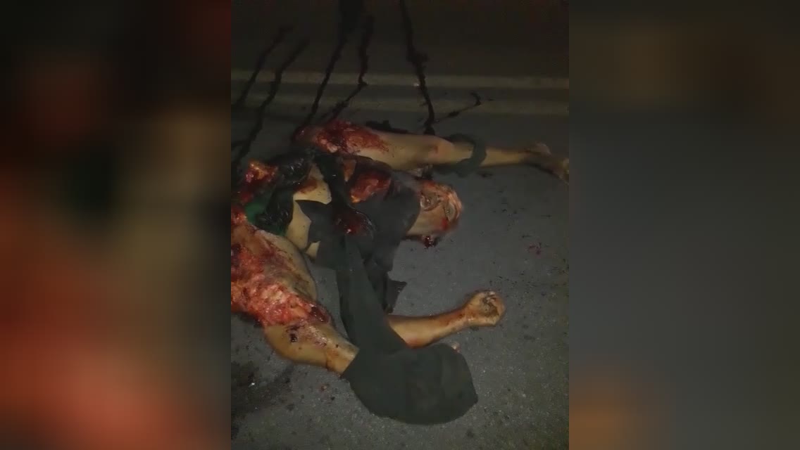 The body of the guy was actually completely mutilated