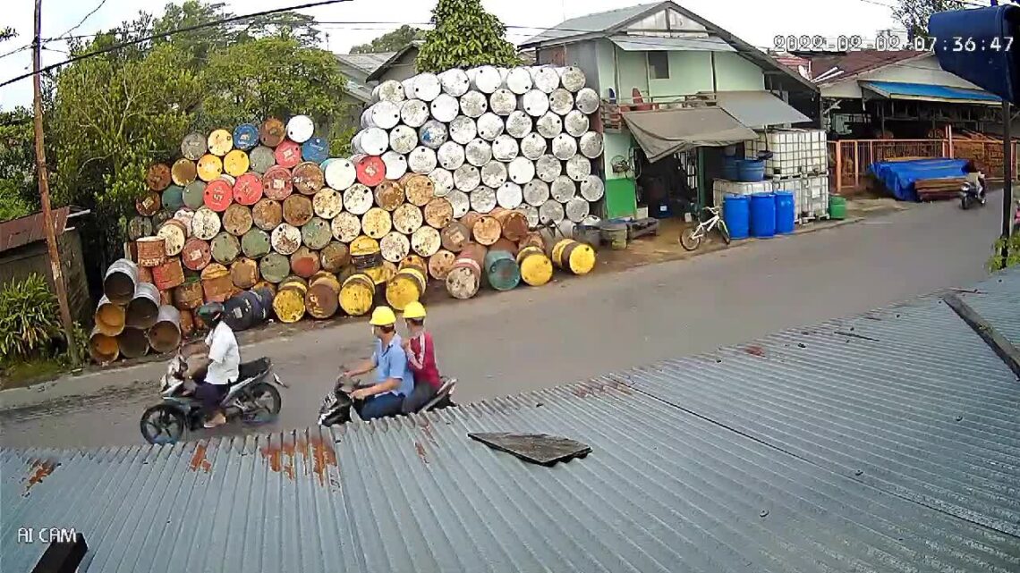 A motorcyclist was hit by a truck however eyewitnesses do not care