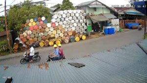 A motorcyclist was hit by a truck however eyewitnesses do not care