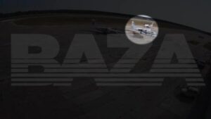 An airport employee was blown off his head by an airplane prop