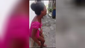 Bitch in short skirt was roughly punished by drug dealers