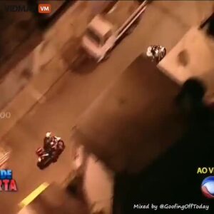 Brazilian television live streams motorbike thugs get ferreted