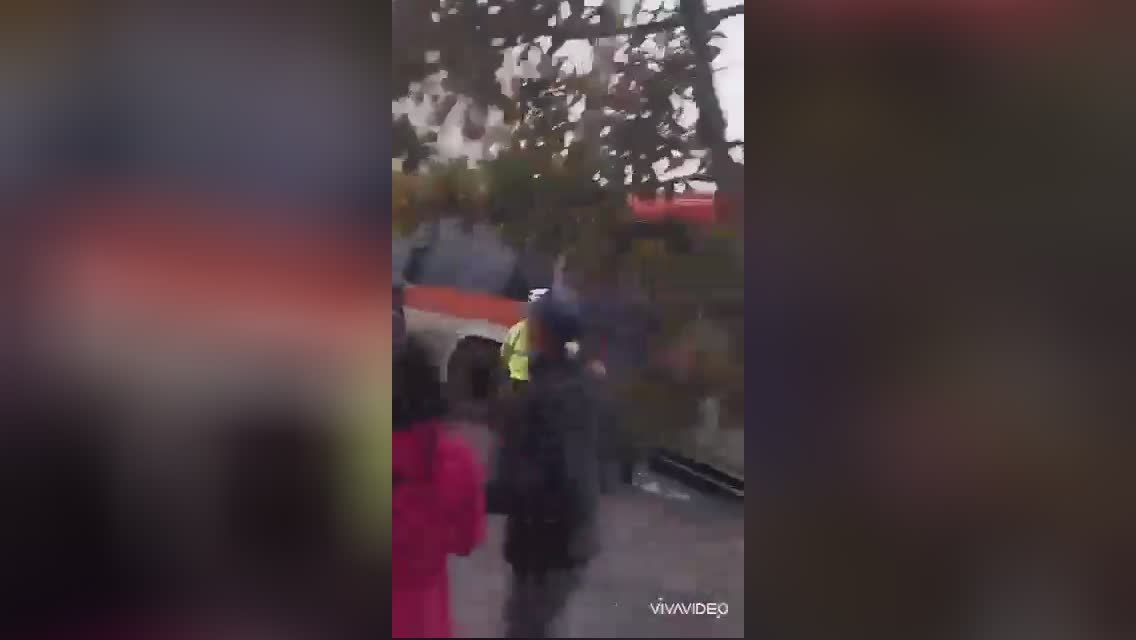 Woman head blown off when bus pinned her to a pole
