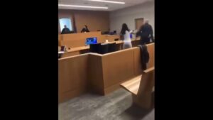 Man Fighting in the court