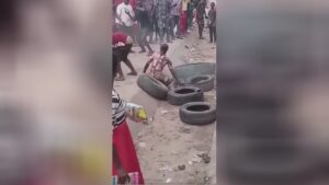 Another unfortunate individual burned one of the tires 1 Another unfortunate individual burned one of the tires