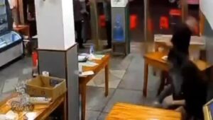 Bastard completely beats his girlfriend