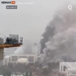 Field of battle kazakhstan presidents palace engulfe in blaze