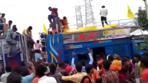 Dancing youthful male s hand clashed along with higher tension line