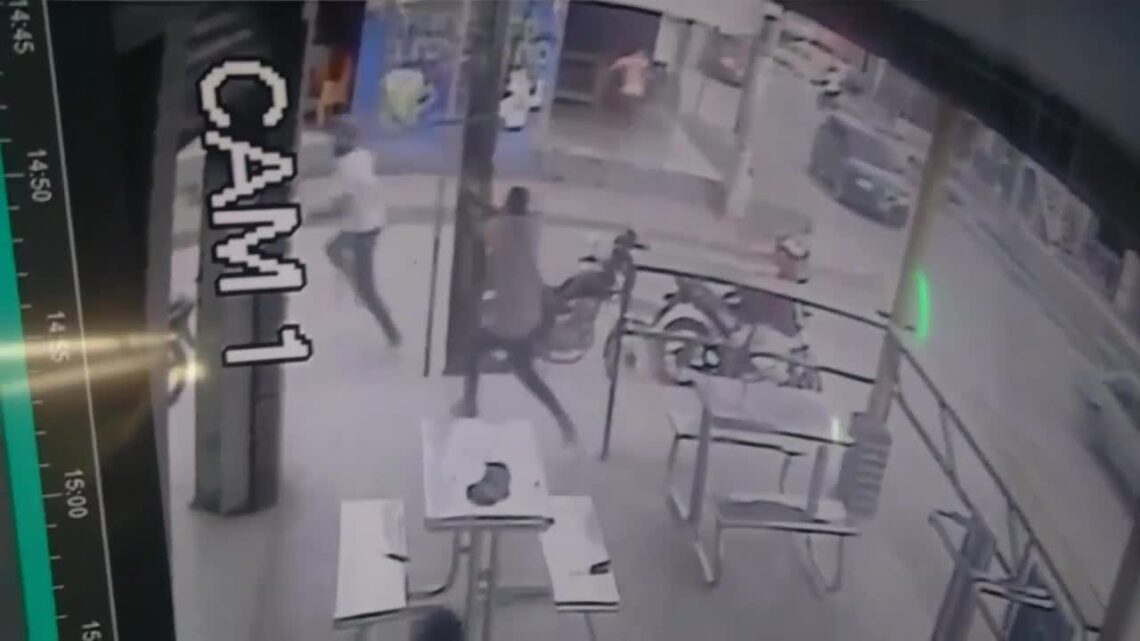 Male attempts to retreat from gunman, stops working breaks down in colombia