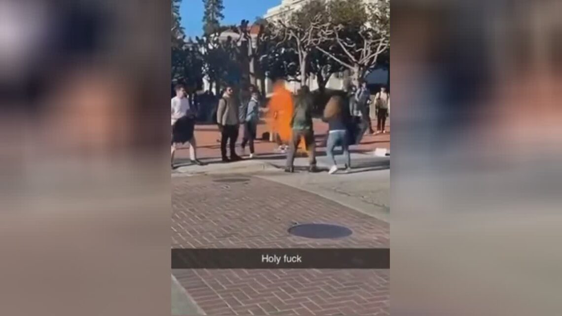 Male established themself ablaze on uc berkeley campus