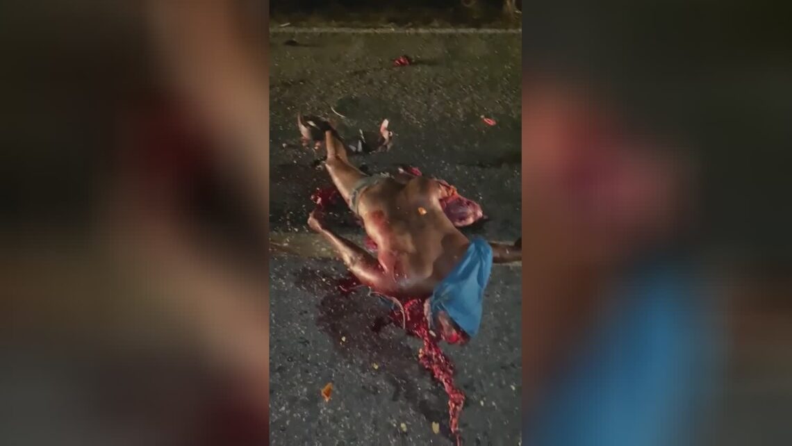 Motorcyclist’s body system after being actually attacked through a truck