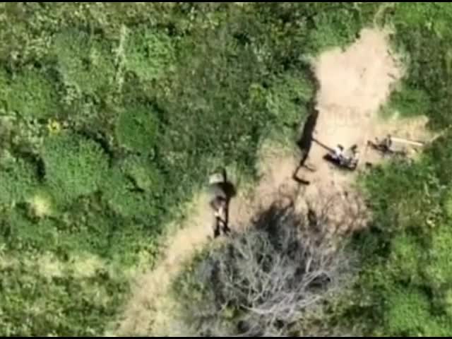 Russian soldier caught by drone