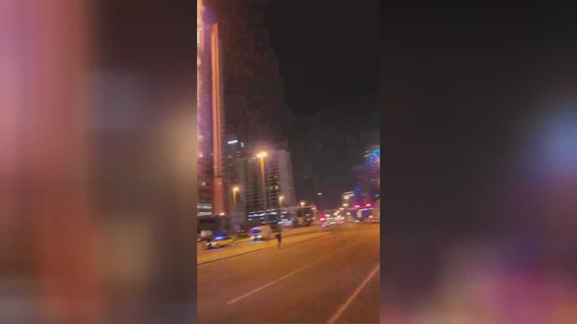 The emaar high-rise gets on fire in dubai