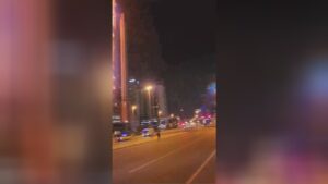 The emaar high-rise gets on fire in dubai