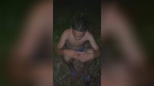 The man was completely flogged along with a cable apparently