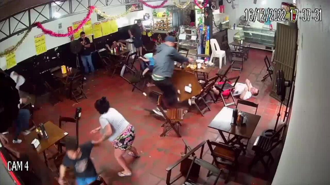 The head of the family members shot throughout dinner