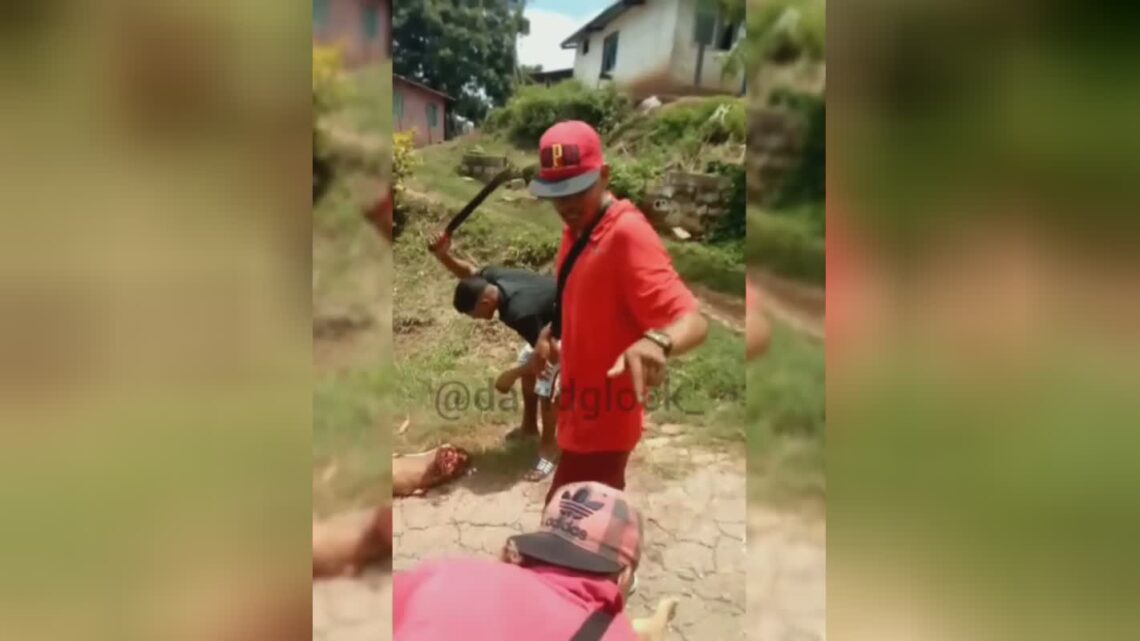 The butcher cuts the human body