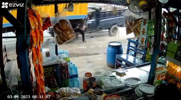 The guy miraculously made it through, yet his leg was broken