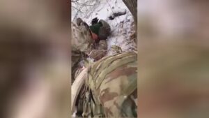 Ukrainian troops doing surrendered russian union