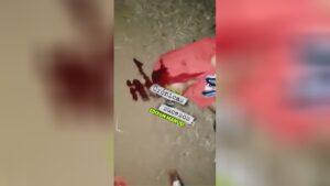 Venezuelan group participant carries out a rival