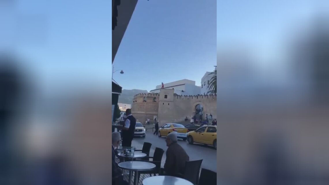 Along with a sore scalp, the man shouted ala akbar and jumped off