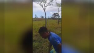 Younger man obtains machete to the back