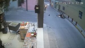 Female bicycle rider with the best outrageous collision of the day they