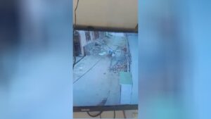 Final place cement sack falls and crushes passerby