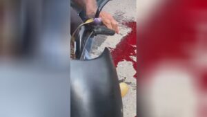 Ghastly massacre on the colombian street