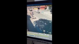 Terrible fatality, woman on bicycle smashed by truck