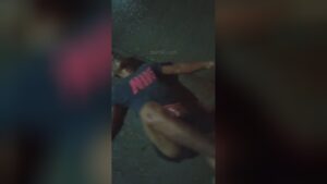 Robber is completely beaten up until his belly bursted