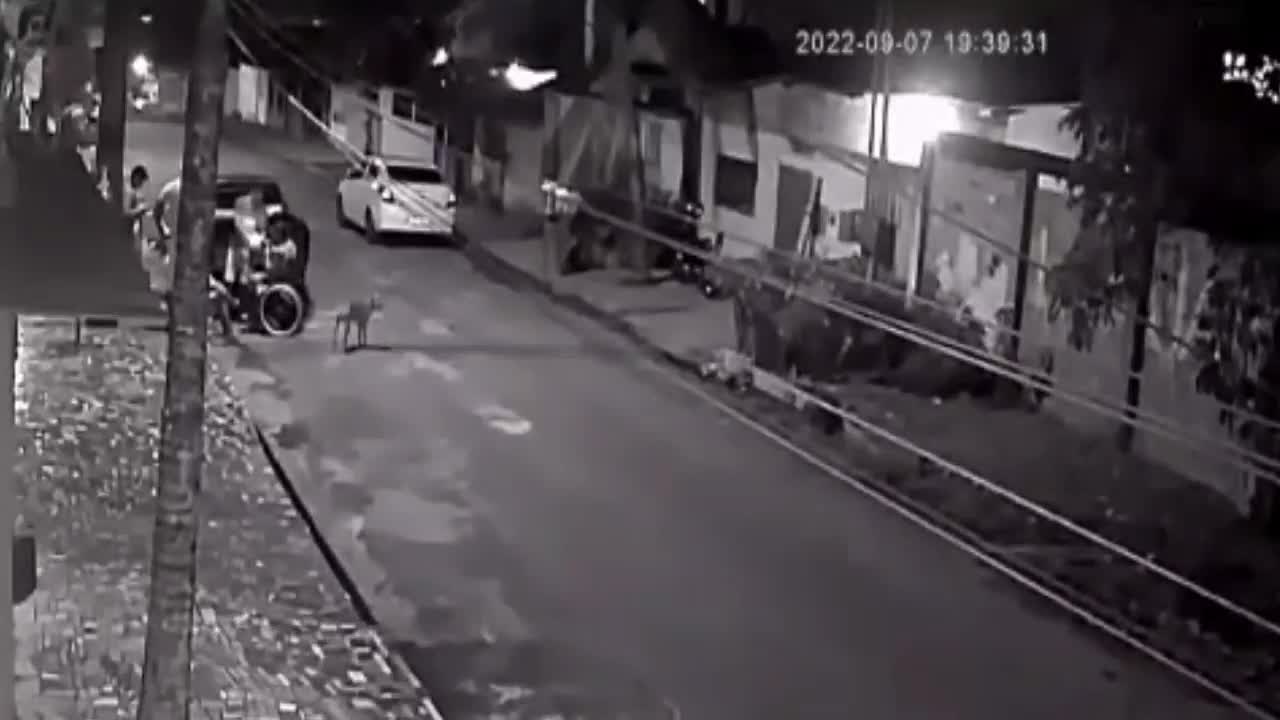 Mobility device tied guy assassinated