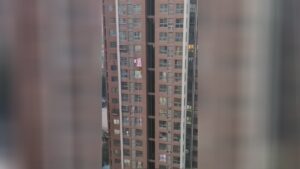 Girl falls from structure