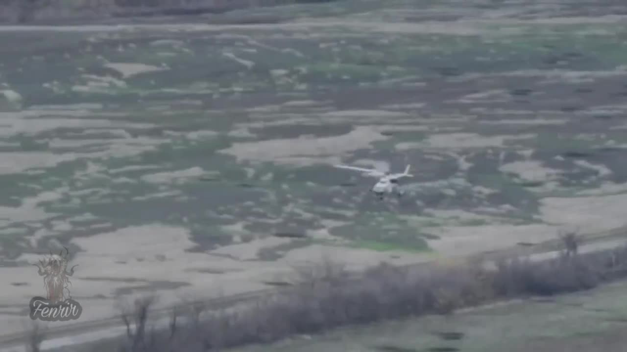 Ukrainian Defense Forces Shoot Down a Russian Mi-8 Helicopter