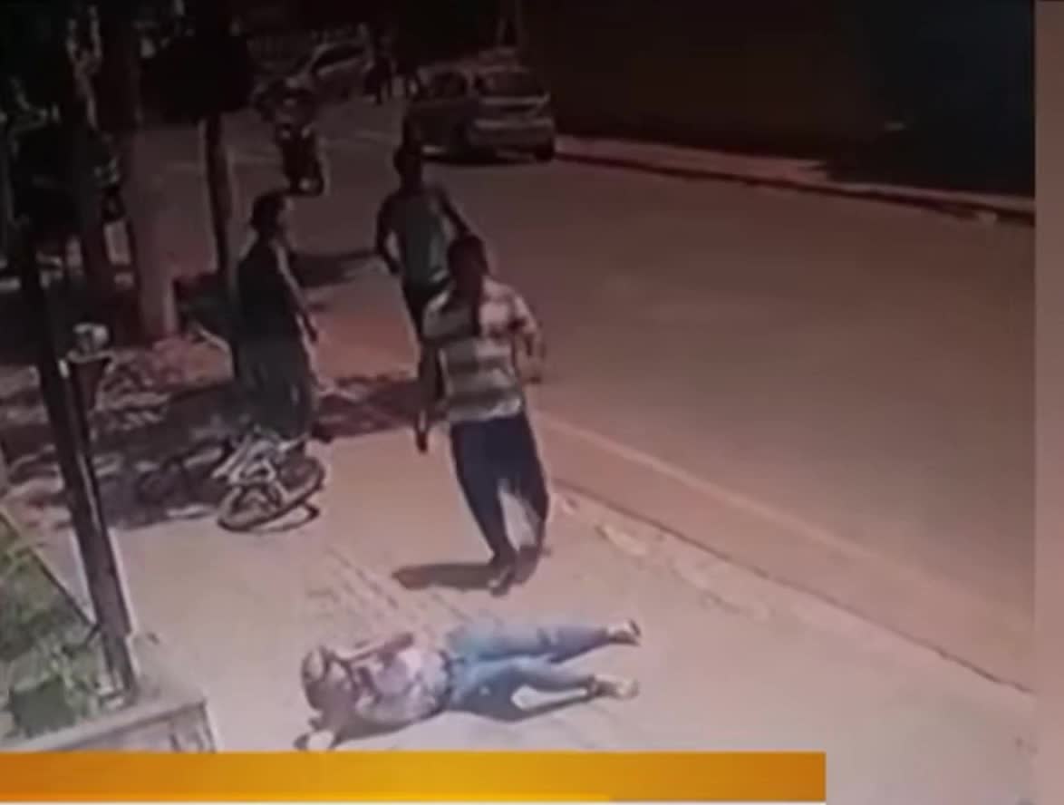 Female struck as well as punched through other half