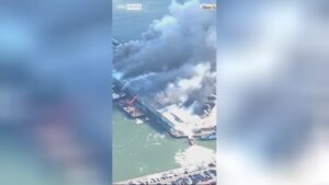 Gigantic fire credits out at a nypd evidence command & impound 1 Gigantic fire credits out at a nypd evidence command & impound