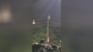 The dimwit went up the electric pole to acquire the kite 1 The dimwit went up the electric pole to acquire the kite