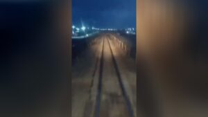 The learn attacked a man walking along the tracks video recording 1 The learn attacked a man walking along the tracks video recording